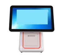 DRAUXI Caja registradora Catering Leche Té, Supermercado Tienda de conveniencia Madre y bebé Pantalla táctil Dual Máquina integrada Fácil de configurar(Single Screen)