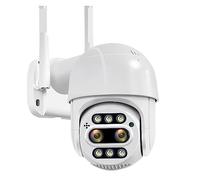 DRAUXI Cámara IP 8MP 4K PTZ 8X Zoom Dual-Lens Human Detect CCTV Exterior Video Vigilancia Detección de Movimiento(4MP,32G SD Card)