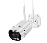 DRAUXI Cámara IP de 5MP for Exteriores Ai Human Detect Audio cámara inalámbrica 1080P HD Color infrarrojo visión Nocturna CCTV Seguridad for el hogar Detección de Movimiento(3MP Add 64G Card)