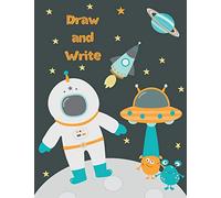 Draw and Write: Grades K-2: Primary Composition Notebook, Lined Paper with Dashed Midline + Half Page Drawing Space Kids, Fun Cover (Large 8.5x11)