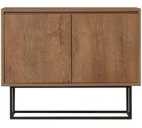 Drawer Aparador de 2 puertas de madera y metal l90cm - madera oscura