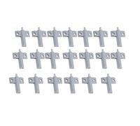 Drawer Cabinet Door Bumpers 20 - Pack | Plastic Damper Buffer Stops Slamming & Noise | Quiet Closer for Kitchen/Wardrobe/Storage Unit | Easy Install, Grey ABS