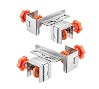 Drawer Front Installation Clamps, 2 x Adjustable Stainless Steel Panel Mounting Jigs, 6,89 x 3,74 x 4,33 pulgadas Precision Positioning Tools for Kitchen Gabinet Carpentry and Workshop Use
