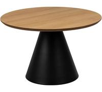Drawer Mesa de centro redonda de madera ø65cm - madera ligera y negra