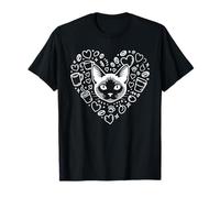 Drawing Art Siamese Coffee Meezer Cat Camiseta