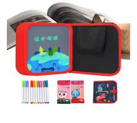 Drawing Notebook - Waterproof Reusable Educational Book With Pens | 14-Page Kids Sketchbook | Erasable Coloring Painting Doodling Writing Tool | For Boys Girls Home School Travel Art Activities