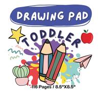 Drawing Pad for Toddlers: Cute Sketchbook with Doodles to Color, Tracing & Shadow Matching - Early Lear. Kids ages 1-5