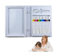 Drawing Pens - Artistic Water Floating Drawing Pens with Erasable Markers and Spoon | 12 Color Stationery Set for Home, Classroom, School, Boys, Girls, Beginners, Creative Art Practice, Fun Painting