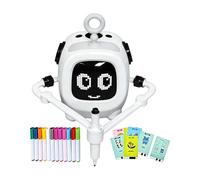 Drawing Robot - Painting Robot With Cards And Markers, 11x12.5cm/4.33x4.92 Inches, Rechargeable Interactive Learning Toy, Kids Painting Toy For Kids Birthday, Home, School And Classroom Party