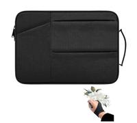 Drawing Tablet Case Carrying Bag with Artist Glove Graphics Tablet Sleeve Protective Bag for Huion H610 Pro, HS610, HS611, Xp-Pen Deco 01, Star 06, Ugee M708 and VEIKK A30, A50 (Black)
