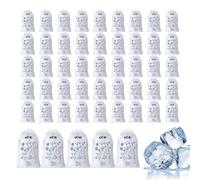 Drawstring Ice Storage Bags Fifty Pack Heavy Duty Cold Resistant Portable Carry Sacks Secure Closure Multipurpose dispsable Packing Solution | For Fishing Catering Outdoor Events Barbecue Grocery Del
