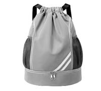 Drawstring Sackpack, Adjustable Multi-Pocket Sport Gym Sack, Travel Daysack | 16.93x13.39x5.91 inches Drawstring Bags Sport Gym Sack for Men Women Fitness Sports Travel