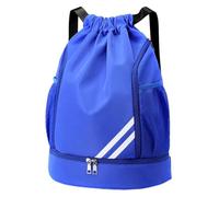 Drawstring Sackpack, Adjustable Multi-Pocket Sport Gym Sack, Travel Daysack | 16.93x13.39x5.91 inches Drawstring Bags Sport Gym Sack for Men Women Fitness Sports Travel