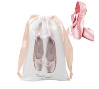Drawstring Satin Ballet Pouch, Dust Resistant Case, Compact Shoe Storage Organizer for Dance Footwear, Perfect for Travel Rehearsal Gym Performance Use, Portable Protective Shoe Holder