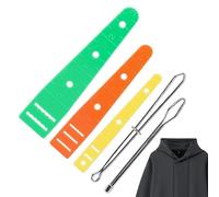 Drawstring Threader Tool Set - 9.9x2.2cm Hoodie String Threading Tool Kit | 5 Pieces Flexible Portable Stainless Steel | Sewing Tools And Short Rope Threader Set For Jackets Sweatpants Coats Sweaters