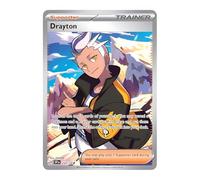 Drayton 232/191 - Tarjeta de entrenamiento de arte completo ultra rara | Cartas Pokémon brillantes | Cartas de Pokémon raras | Chispas emergentes | Pokemon escarlata y violeta | Autenticado por Titan