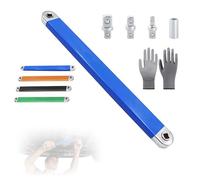 Drbrrly 2026 New Pro Offset Extension Wrench, 15.4 Inch Heavy Duty Carbon Tight Reach Extension Wrench with 1/4", 3/8", 1/2" Square Drive Adapter, for Automotive Repair (Blue)