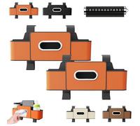 Drbrrly 3-in-1 Car Backseat Organizer - Keep Your Ride Clean & Organized, Multifunctional Car Seat Back Storage Box with 2 Cup Holders, Ideal for Travel, Families & Kids (2, Orange)