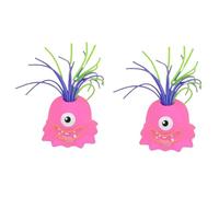 drburpily 2 Divertidos Juguetes con lengüeta para aliviar el estrés, Juguetes de Monstruos Que gritan, novedosos para aliviar el estrés Que presentan Juegos distintivos para niños y , Rojo