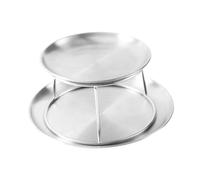 drburpily Bandeja para barbacoa, escurreplatos, juego de platos para presentación de alimentos, elegante soporte para barbacoas y cenas, bandeja para aperitivos, para hornear