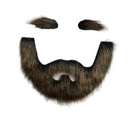 drburpily Bigotes autoadhesivos novedosos para Fiestas de Disfraces de Halloween y Navidad, Ideales para Cosplay y para parecer un Anciano. Llevar Barba y Cejas, Oro Negro, Bigote 15x19.5cm