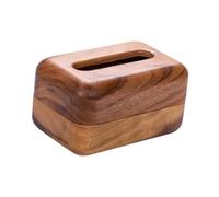 drburpily Bonito dispensador de pañuelos de Para madera con servilletero, práctico para el hogar, la sala de estar, el comedor y el baño. Dispensadores de pañuelos faciales de