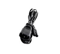 drburpily Cable Adaptador de alimentación IEC320 Macho a Hembra C14 a C7, 10, 110 V, 250 V, Entrada, Salida, 2 x 75 mm, certificación para PC, Ordenador, PDU, SAI, DJ, iluminación de Escenario, DMX.