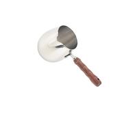 drburpily Calentador de café con, experiencia de café caliente con un recipiente único, jarra de acero inoxidable para espumar leche con vertedor, olla turca de metal con mango