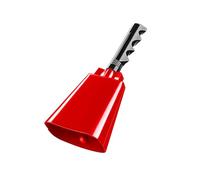drburpily Cencerro con asa, campana de animación, timbre para conciertos en granjas y partidos de fútbol, azul, Rojo, Longitud total 26cm