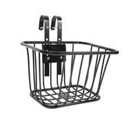 drburpily Cesta de alambre de metal para bicicleta, sin tapa, de ajuste universal, duradera y fácil de instalar, para viajes en bicicleta, con marco reforzado.