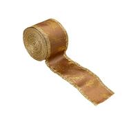 drburpily Cinta navideña de 5 Metros para Decorar, Hacer Manualidades, Fiestas, Bodas y Eventos Festivos. Añade un Festivo a tu hogar. Puedes Colgar Estas Cintas navideñas en el, Oro, 500x5cm