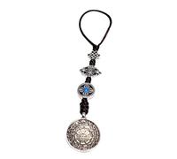 drburpily Collar con Colgante de Espejo de Bronce con Ocho trigramas del Budismo Tibetano para Coche. Atrae Vibraciones positivas. Collar con Colgante de Espejo de Bronce de los
