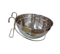 drburpily Comedero Colgante de Acero Inoxidable Antideslizante para Perros, Duradero y cómodo para Alimentar a tu Cachorro, Plata, Diámetro 20CM