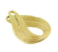 drburpily Cordón metálico para manualidades, 100 m, resistente, para pulseras, collares, decoración navideña, etiquetas colgantes, etc. Hilo metálico para joyería, Oro claro