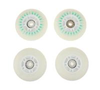 drburpily ¡Diversión Brillante te Espera! Juego de 4 Ruedas Luminosas Intermitentes para Patines en línea de PU. Luces LED un Color, Verde, 80mm