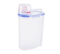 drburpily Elegante caja de almacenamiento de detergente para ropa con tapa transparente y a prueba de polvo, ideal para organizar la lavandería y los