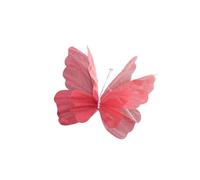 drburpily Elegante decoración de pared con mariposas falsas para bodas, suministros para decoración de habitaciones que añaden clase a la celebración. La mariposas grandes seguramente, Rojo, 50cm
