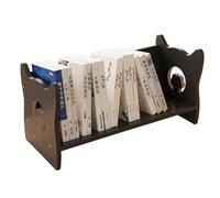 drburpily Estantería Infantil, Soporte para Libros, Soporte para DVD,Negro | bonito para CD, para libros con forma inclinada, fácil acceso.