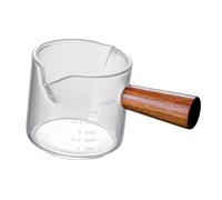 drburpily Jarra de vidrio transparente antiescaldaduras para espressos. Esta taza duradera permite servir bebidas de forma agradable y segura. La taza café vidrio italiano es adecuada jarra leche