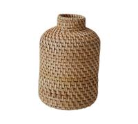 drburpily Jarrón Tejido, Maceta, Centro de, Sala de Estar, Plantas Artificiales, estética Natural y terrosa, Maceta o Pasillo, Estilo B