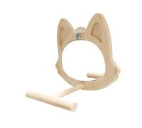 drburpily Juguetes para pájaros con Percha para Loros, Regalo Que Ofrece oportunidades de diversión y relajación para Loros pequeños y pájaros domésticos. Espejo de para Madera para con Percha.