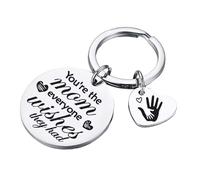 drburpily Llavero para mamá, regalo para hija o hijo en el Día de la Madre. Llavero de acero inoxidable, regalo cumpleaños para mamá. Un detalle lleno amor para acero inoxidable,