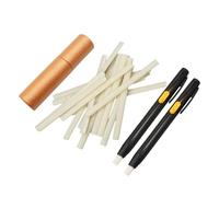 drburpily Marcadores de tela que desaparecen, tizas de sastre fáciles de usar, con forma de bolígrafo para marcar, marcador de tela de tiza de sastre, Negro, 2 bolígrafos con 20 recambios