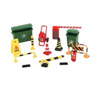 drburpily Mini señales de tráfico Juguetes Modelo Escena para 1/36 decoración de Escritorio señales Calle 15 Piezas , 15 Piezas , 15x13x8cm