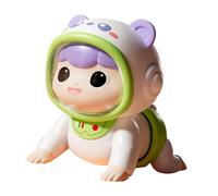 drburpily Muñeca interactiva para niños, juguete de simulación, muñeca eléctrica para gatear, divertida experiencia de aprendizaje para niños pequeños curiosos, juguete para pequeños, lindo