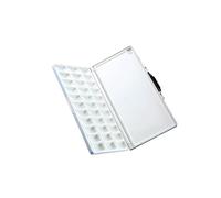 drburpily Paleta de acuarela para viajes, ideal para pintar en cualquier lugar, a prueba de fugas, para mejorar la expresión artística. Paleta acuarela con tapa plástico grueso, Azul, 33 pozos