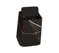 drburpily Papelera de mármol inteligente de doble capa que ofrece una apariencia ordenada. Papelera cuadrada para cocina o baño. PP mármol para baño, L Negro