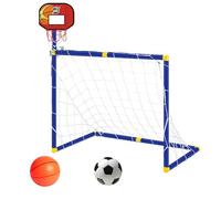 drburpily Porterías de fútbol Aro de Baloncesto Emocionante Fomento de la participación Activa equilibrada en Espacios Interiores y Exteriores Juguetes para Interiores y