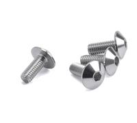 DRC Juego de 4 tornillos de cabeza redonda de acero inoxidable M6