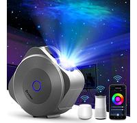 Drcowu Lampara Proyector Estrellas LED Alexa, LED Estrellas, Proyector de Luz Nocturna Infantil, Control App/Remote/Voz, Adecuado para Niños/Adultos